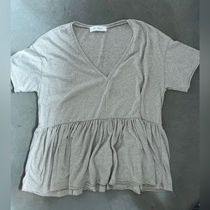Peplum cotton top oversized